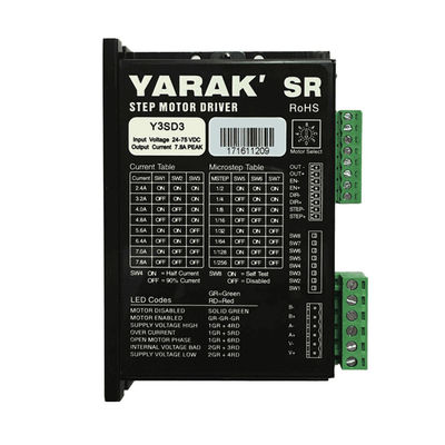 Y3SD3 7.8A 3相ステップモータードライバ アラーム出力 24-75VDC 入力電圧 1.5 - 7.8A 出力電流